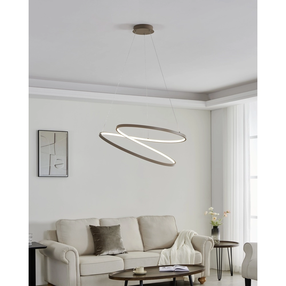 Ø 70cm led hanglamp Ruotale zand Eglo 9008606303540