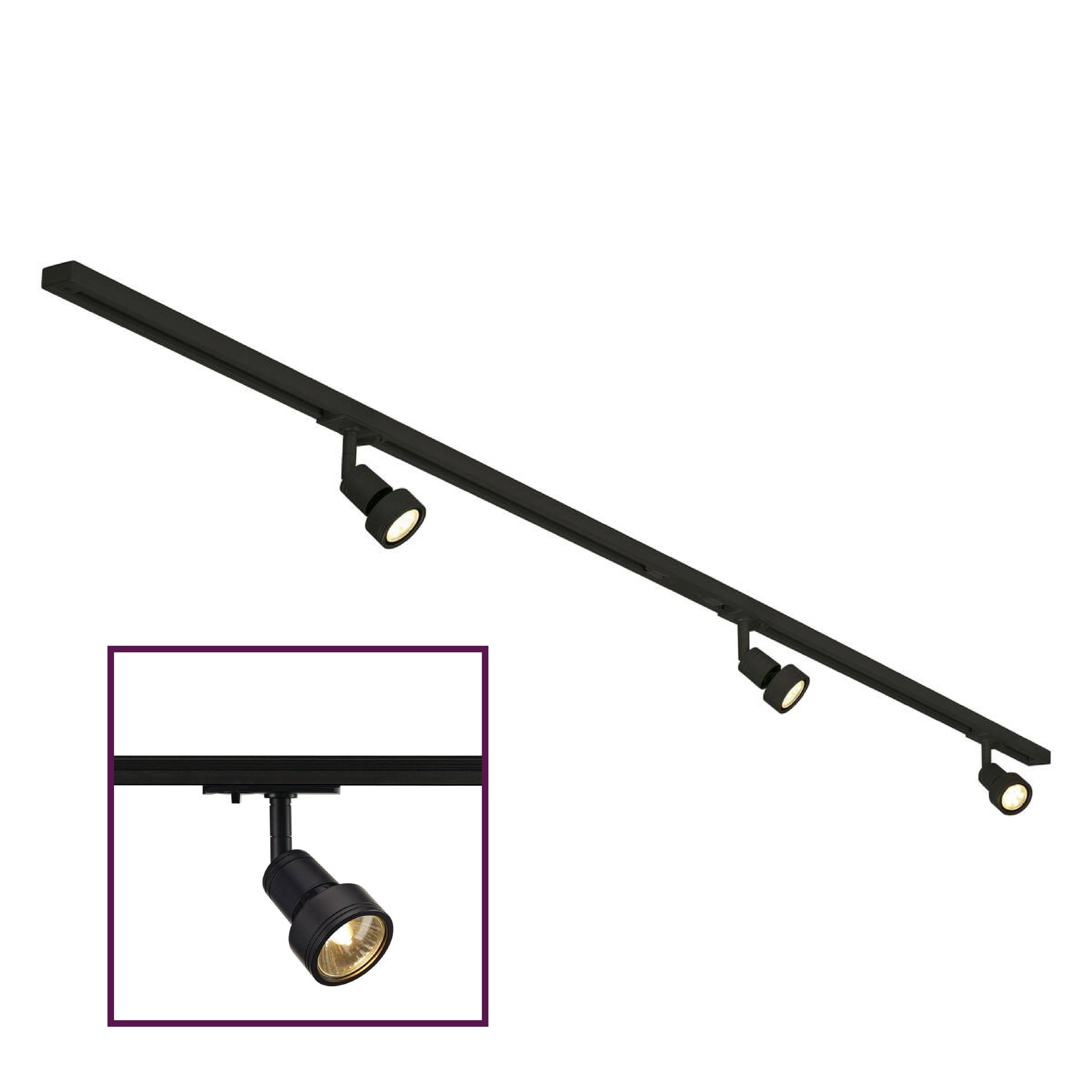 1-Fase Rail Set zwart 1-Fase Rail Set zwart