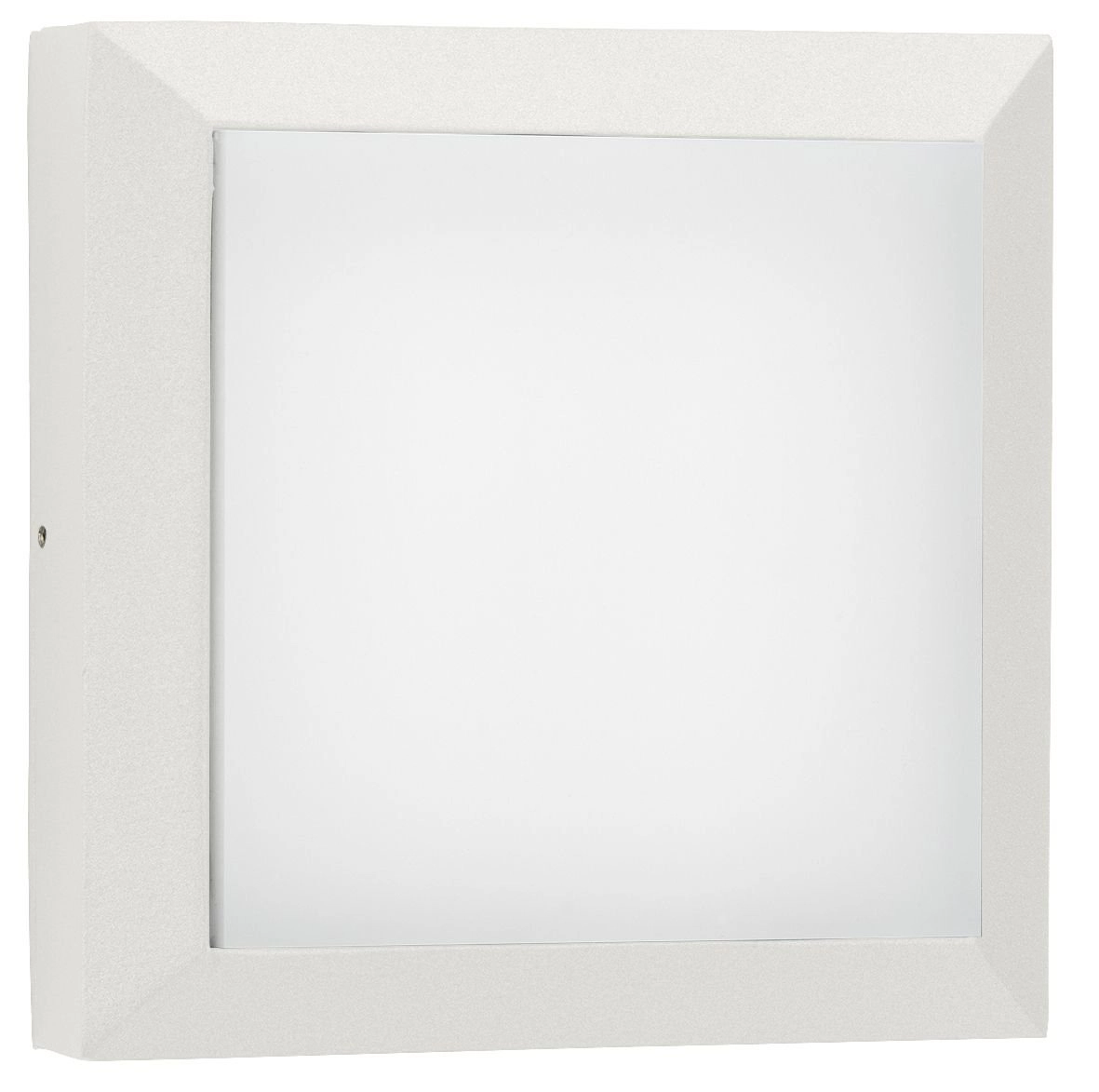 Vierkante wandlamp buiten Parel 26cm - wit