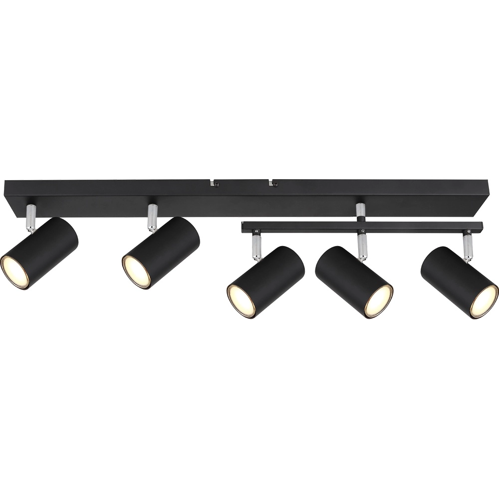 Plafondlamp 5-lichts Robby zwart Globo 9007371439577