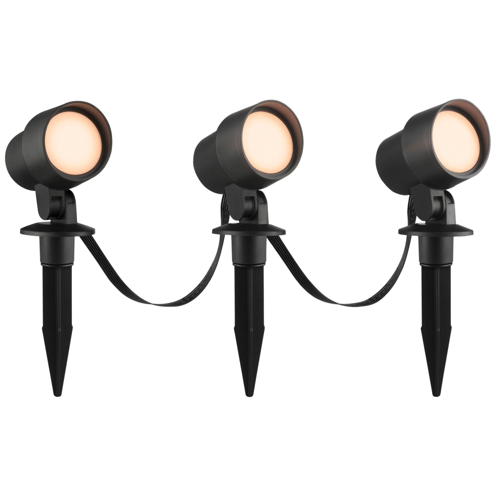 Smart Led prikspot set Kamara RGB - 3 stuks - met 3 meter snoer en stekker Brilliant 4004353453717