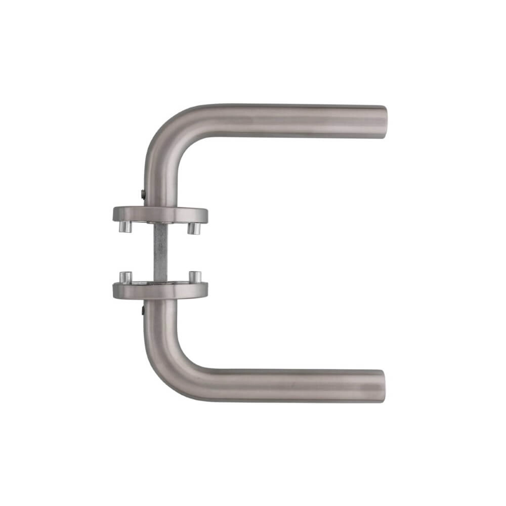 Deurklink Recht rozet met nok RVS Intersteel 8714186129517