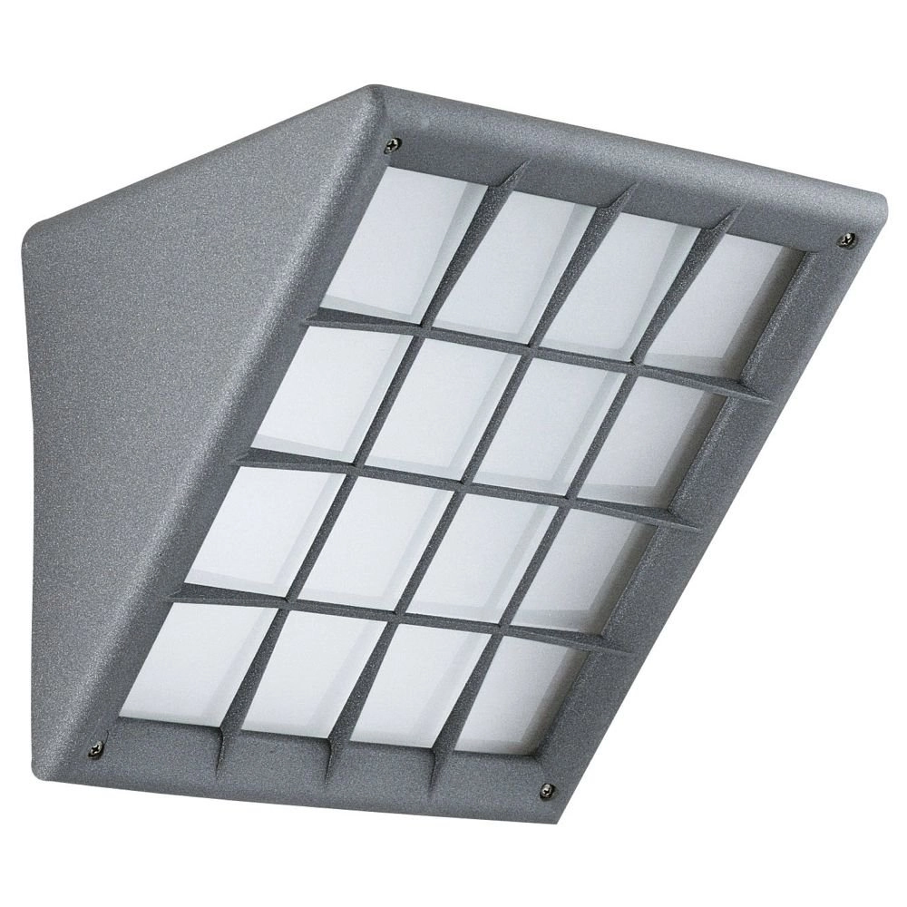 Wandlamp modern Triangolo Grid 19cm grafiet