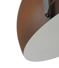 Landelijke hanglamp Larino 60 roestbruin met wit Masterlight 8718121234571