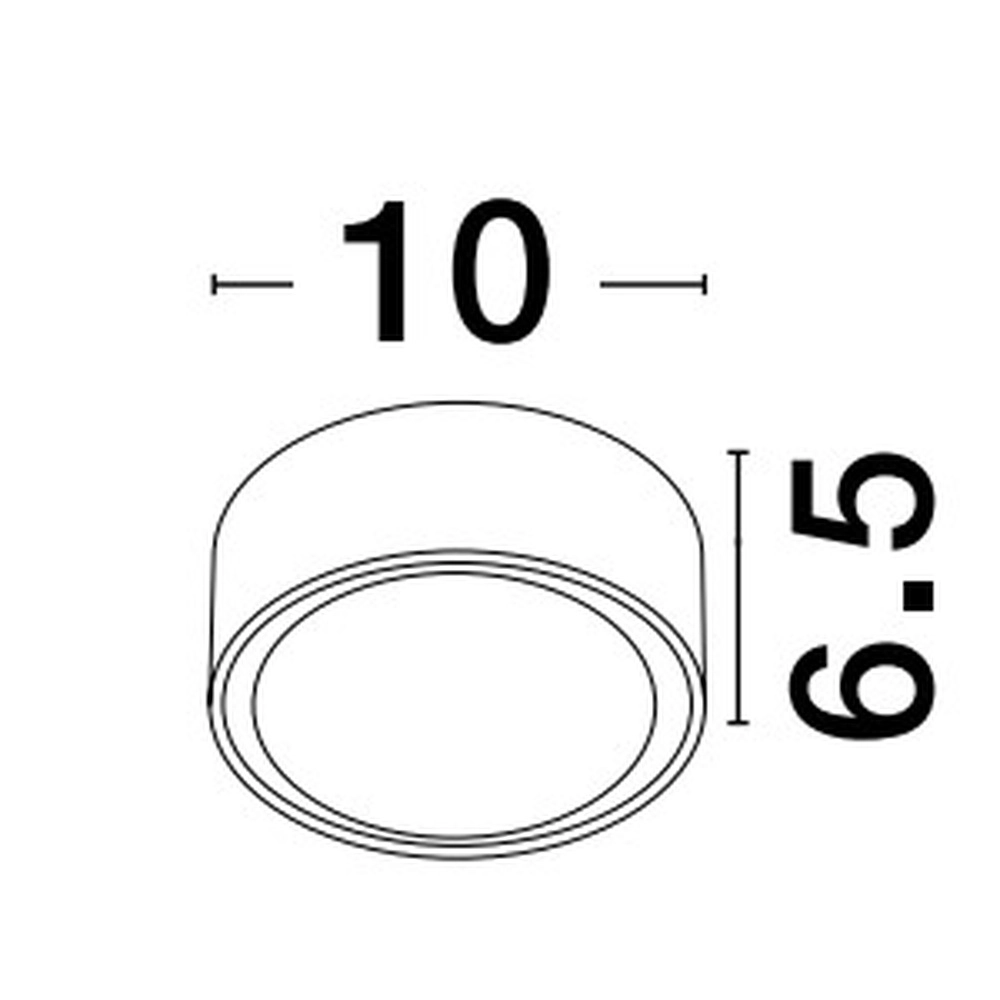 Ronde plafondlamp Focus Ø 10cm antraciet Lyora 5212017440969