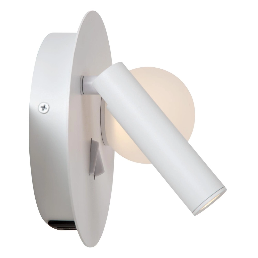 Design bedlampje Matiz wit met USB oplaadpunt Lucide 5411212771339