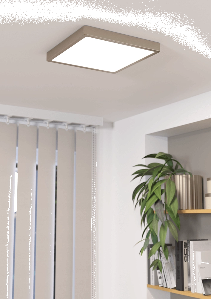 RVS plafonnière Fueva 5 28,5 bij 28,5cm Eglo 9008606244942