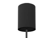 Slanke hanglamp Laser XL 2,5cm zwart Lyora 5903139843690
