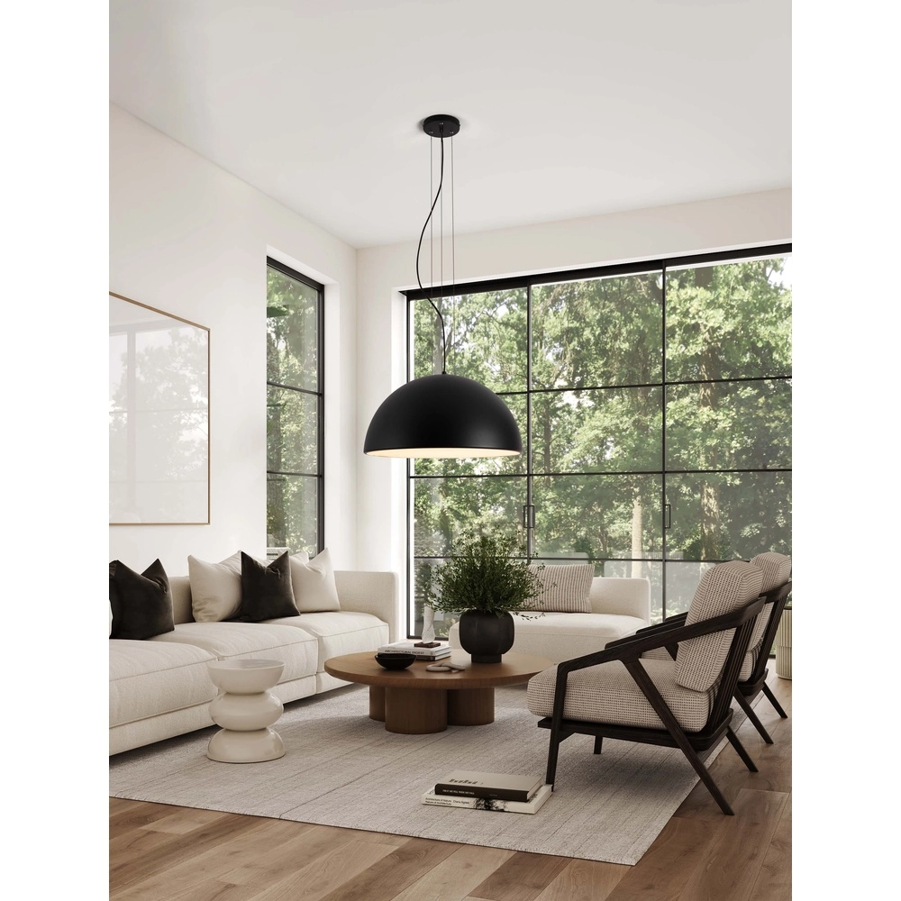 Strakke hanglamp Tholos zwart Ø 60cm Lyora 5212017457899