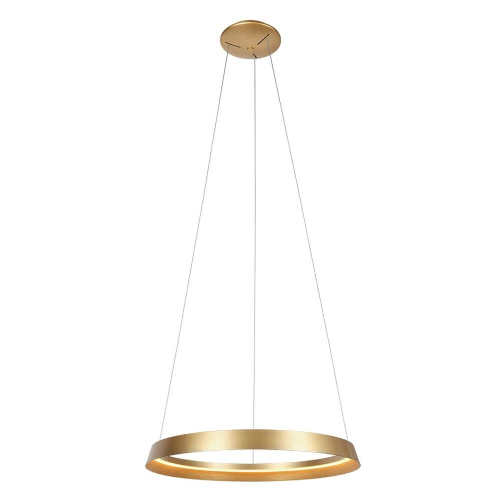 Strakke hanglamp Ringlux goud Ø 60cm Steinhauer 8712746171969
