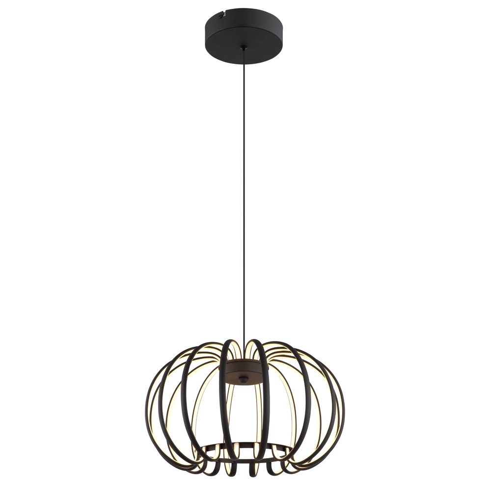 Zwarte hanglamp Ribbon design