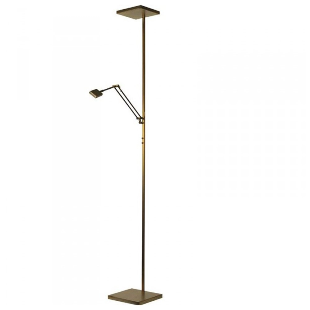 Vloerlamp uplight Denia 1 2-lichts 185cm bronsbruin Vloerlamp uplight Denia 1 2-lichts 185cm bronsbruin