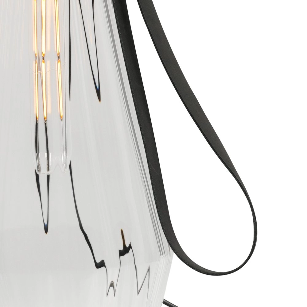 Tafellamp zwart Diamond 80cm met helder glas Masterlight 8718121259215