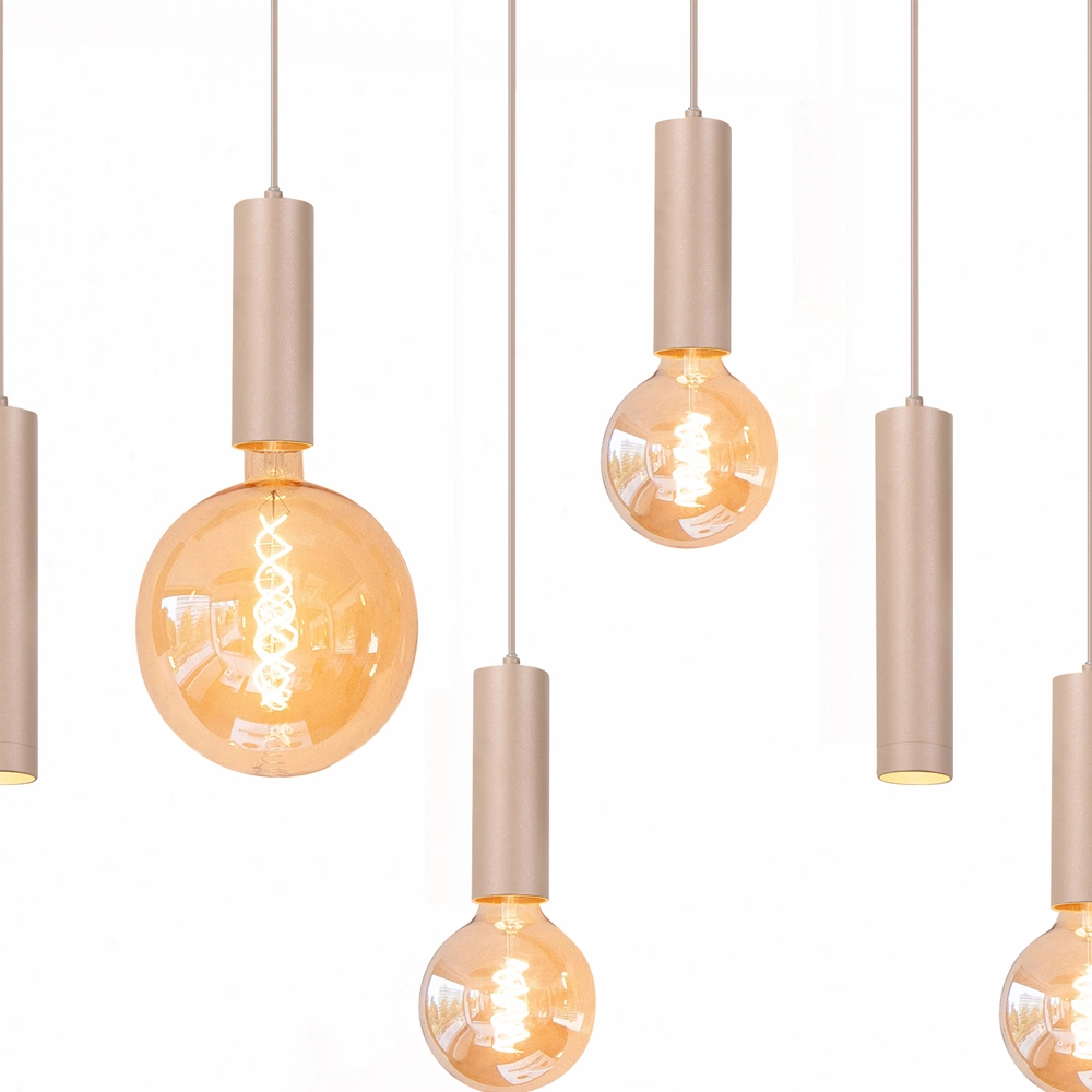 Design hanglamp Locarno 8-lichts zand bruin Highlight 8718379051272