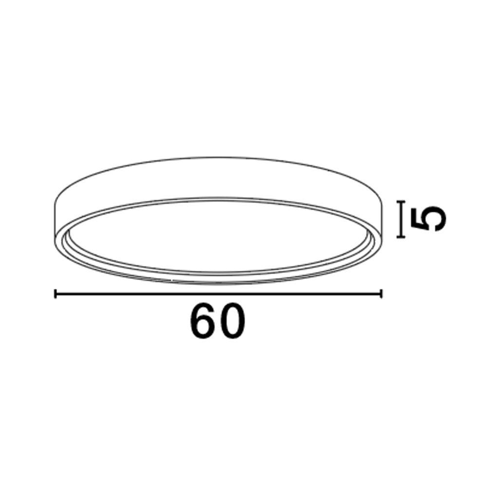 Ronde plafondlamp Olaf zwart Ø 60cm Lyora 5212017431783