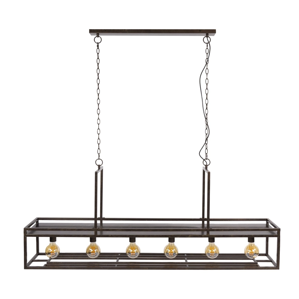 Keuken eiland hanglamp Decorate 160cm - urban bruin Lyora 8716803512559
