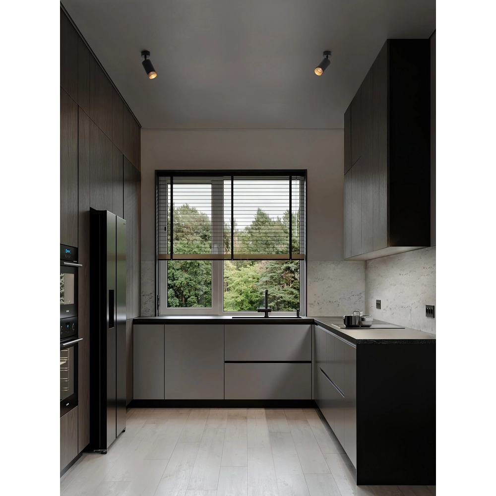 Plafondspot Nessi richtbaar zwart met goud Lyora 5212017475145