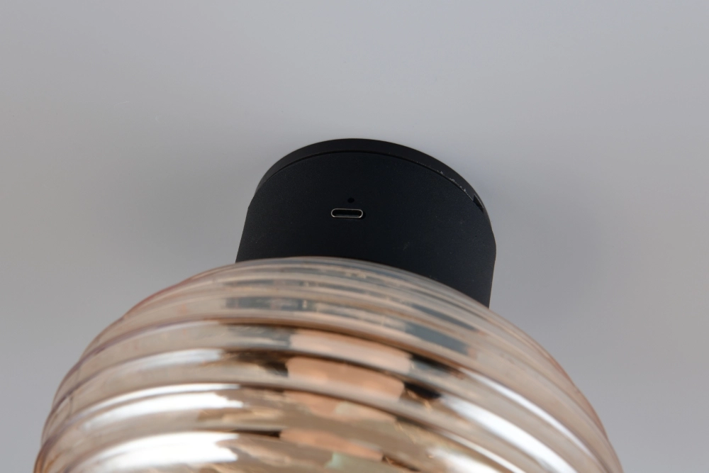 Wandlamp Earl amber glas oplaadbaar Trio 4017807643435