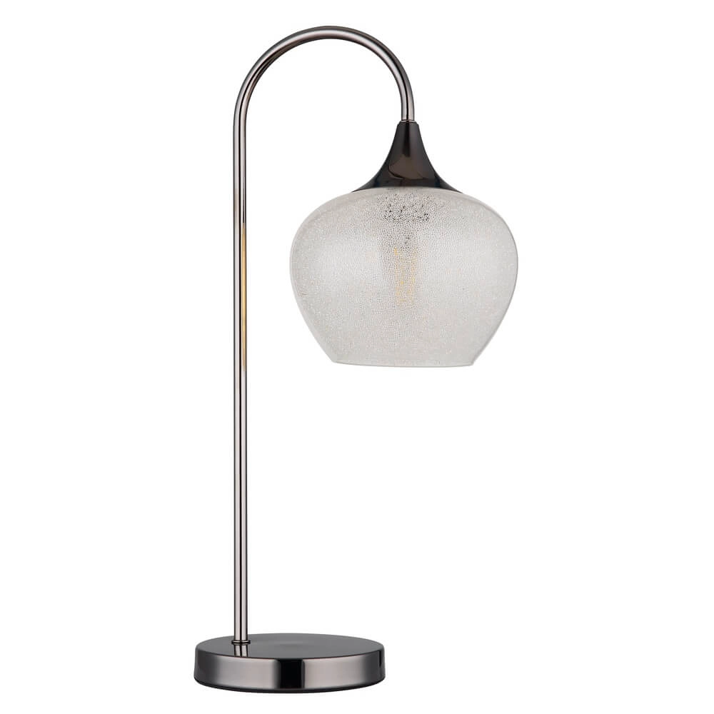 Antraciet tafellamp Maxy met wit glas enkel Globo 9007371456185