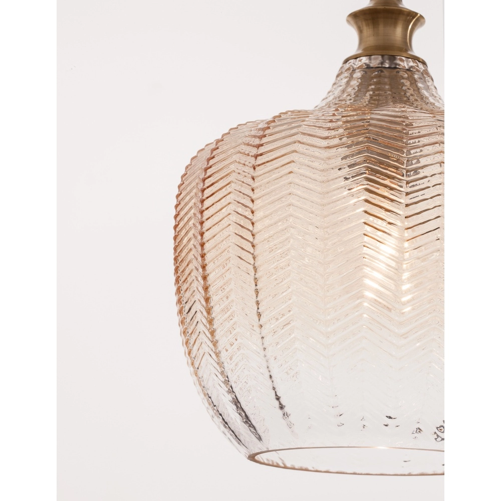 Hanglamp Loni champagne glas Lyora 5212017423047
