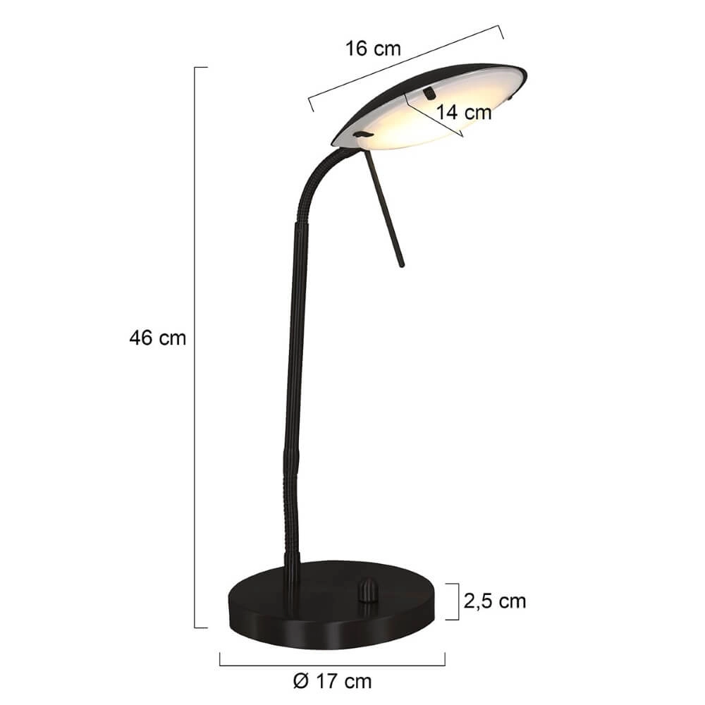 Led bureaulamp Eloi zwart Steinhauer 8712746170979