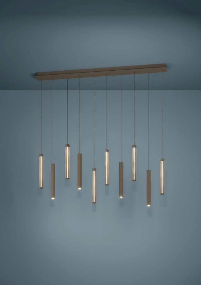 Design hanglamp Clares 10-lichts brons Stars of Light 9008606408726