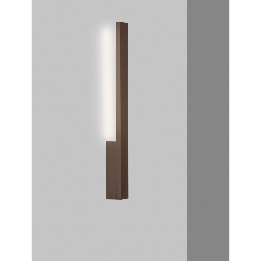 Strakke wandlamp Isos roestbruin 61cm Lyora 5212017472380