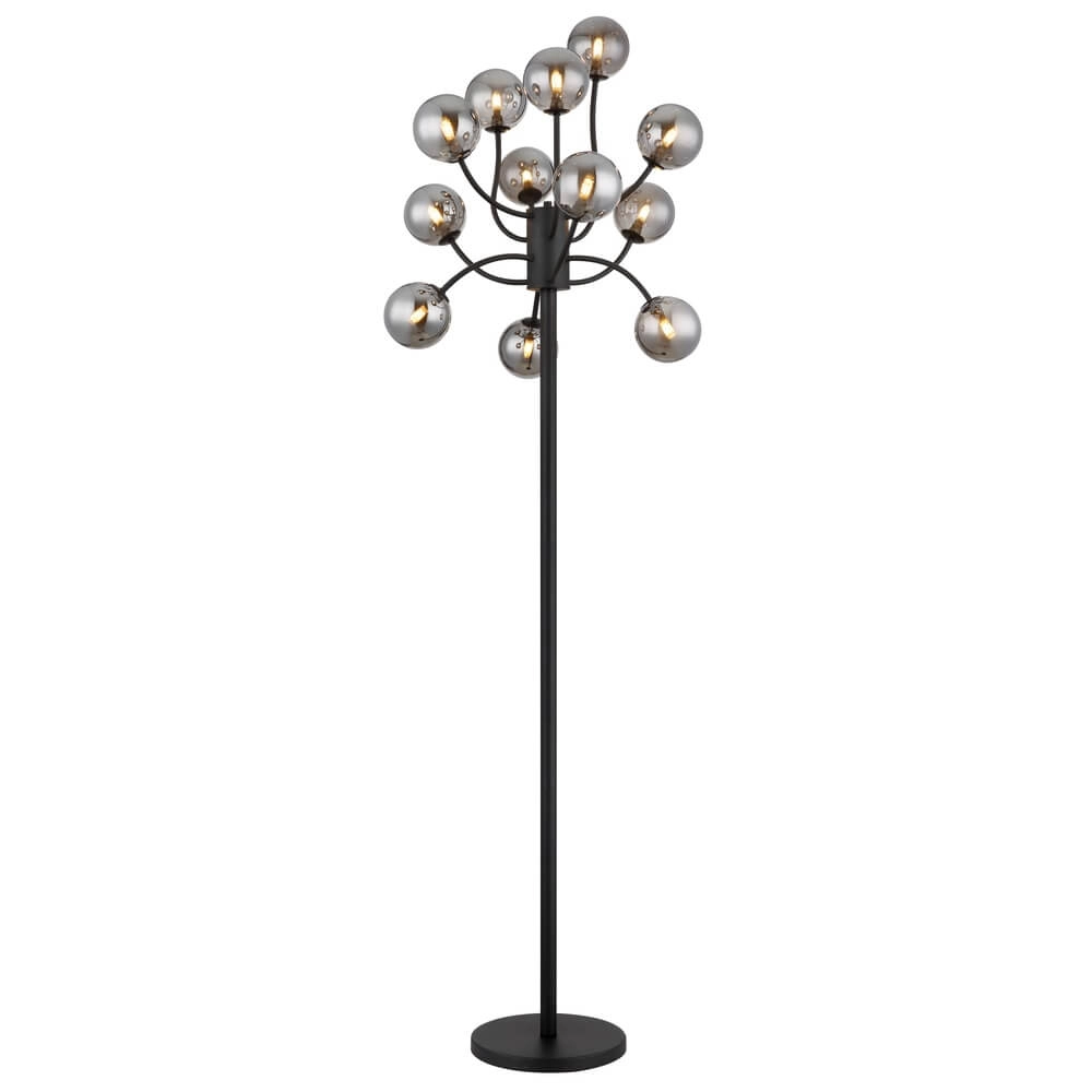 Zwarte vloerlamp Riha 12-lichts