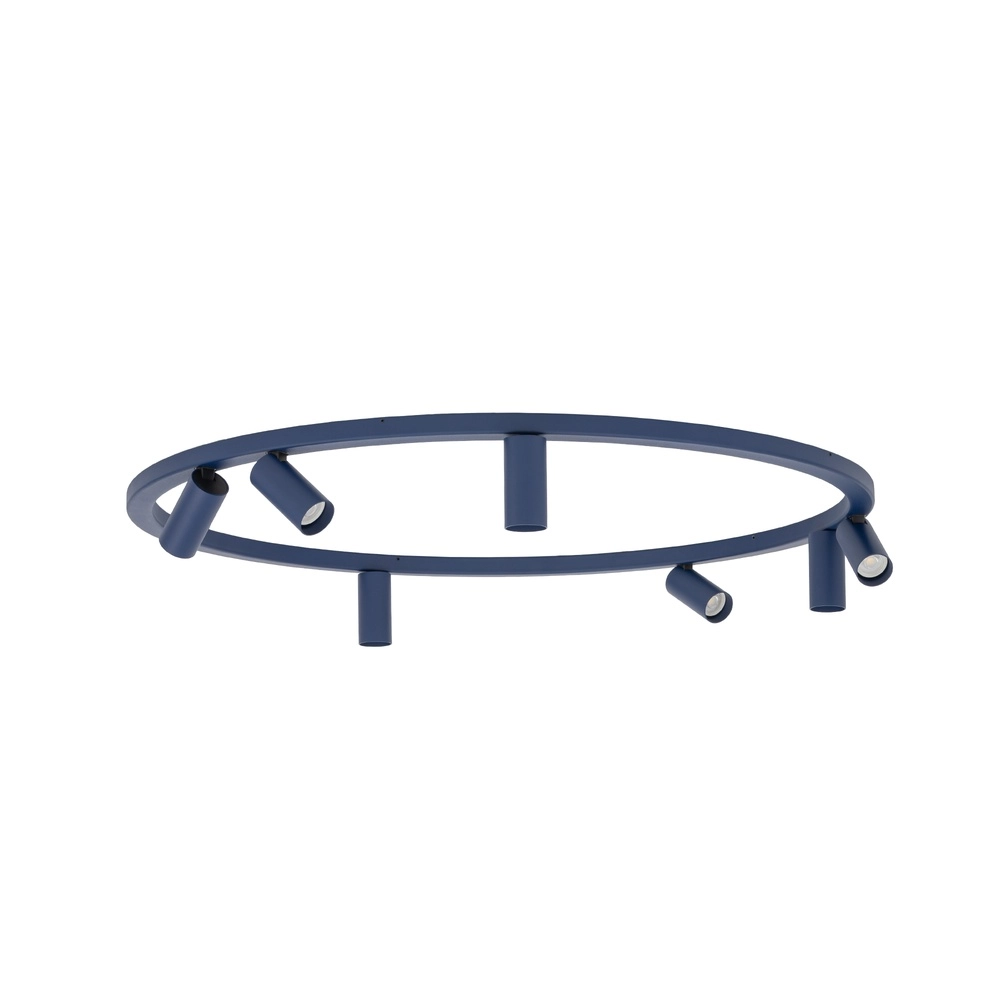 Cirkel opbouwspots Fourty 7x GU10 - donkerblauw Lyora 5903139119474