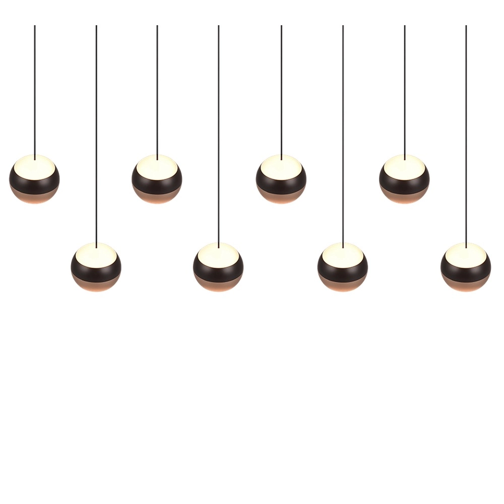 Design hanglamp Orbit 8-lichts recht Trio 4017807578850