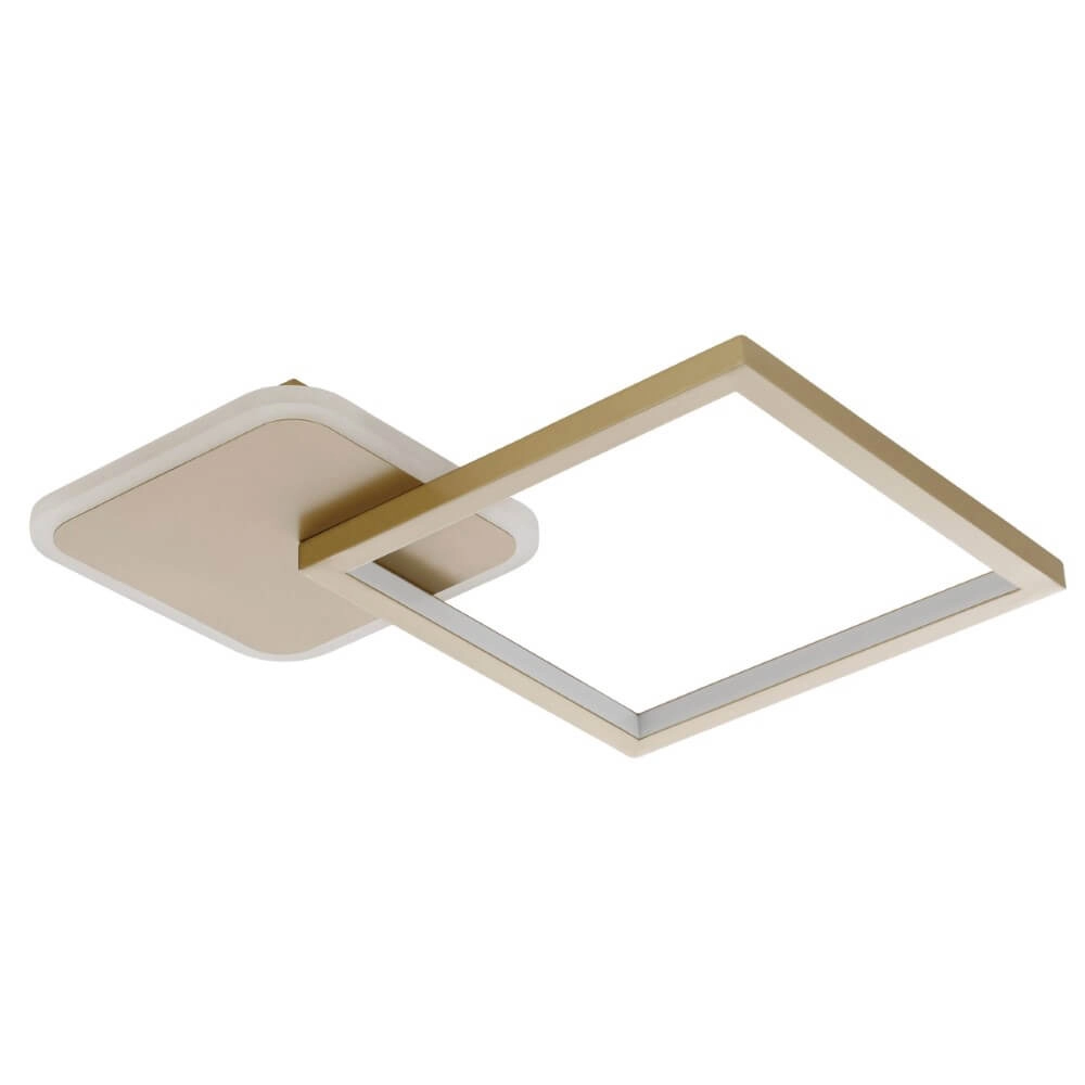Instelbare led plafondlamp Gafares vierkant - goud
