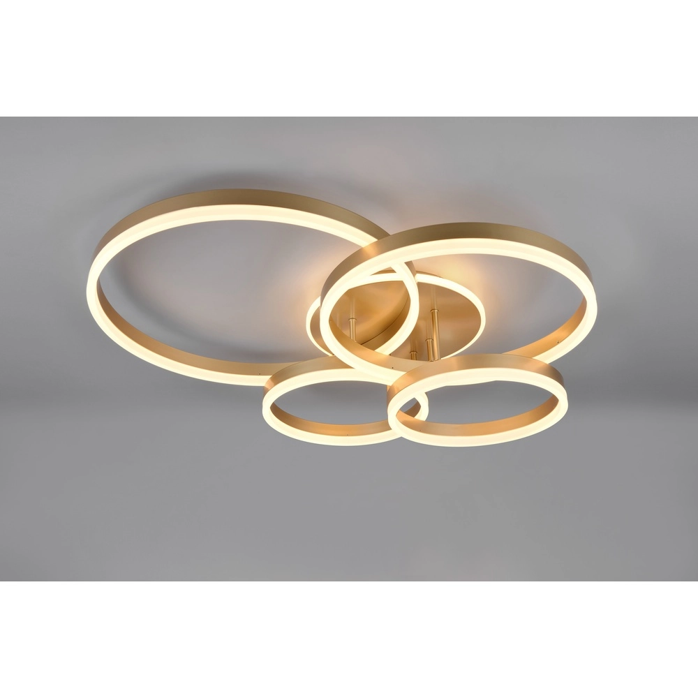 Plafondlamp Drake goud modern Trio 4017807657814