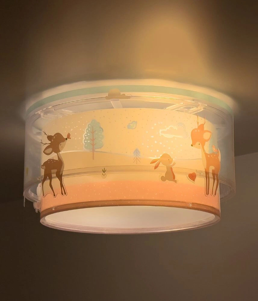 Kinderkamer plafondlamp Loving Deer roze Dalber 8420406612768