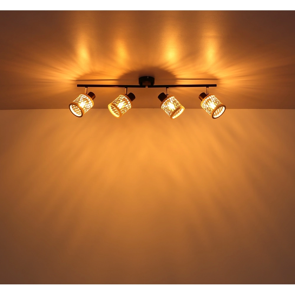 Wandlamp Mali 4-lichts zwart met kapjes Globo 9007371522729