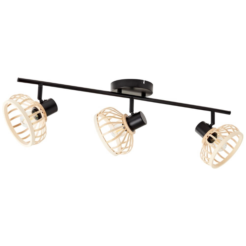 Houten plafondlamp Norah 3-lichts Brilliant 4004353409530