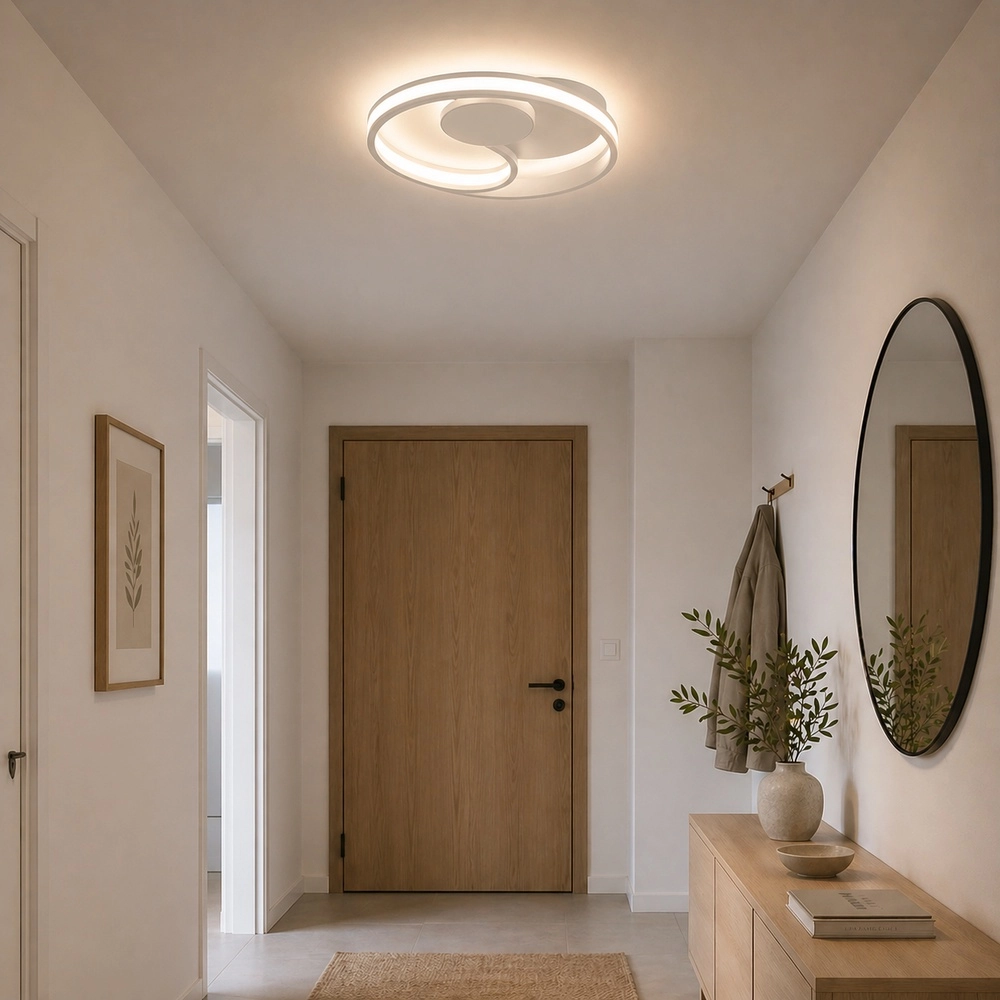 Witte plafondlamp Revola design Ø 40cm Brilliant 4004353477478