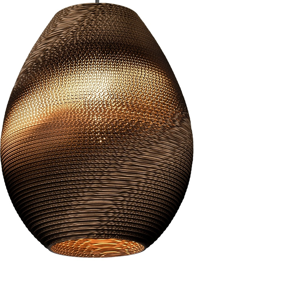 Vloerlamp Carta Pineapple Think-paper kap cacao Ø 39cm Masterlight 8718121437453