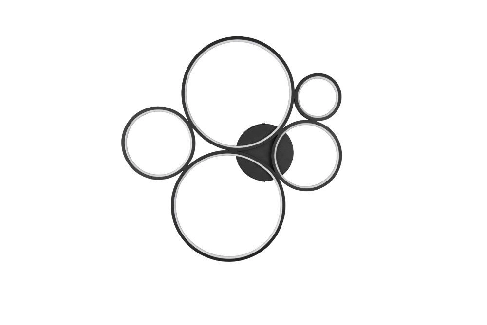 Design plafondlamp Rondo 5-rings Trio 4017807488838