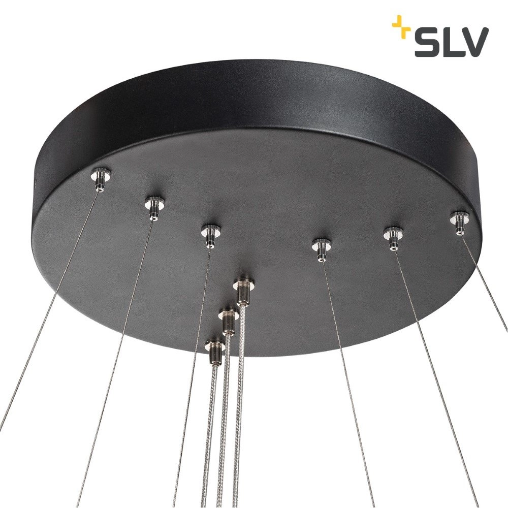 Led hanglamp One Triple 3-rings Ø 80cm dimbaar zwart SLV 4024163231077