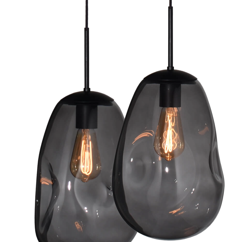 Hanglamp Lava Oval 8x smoke glas Ø 22,5cm Masterlight 8718121290218