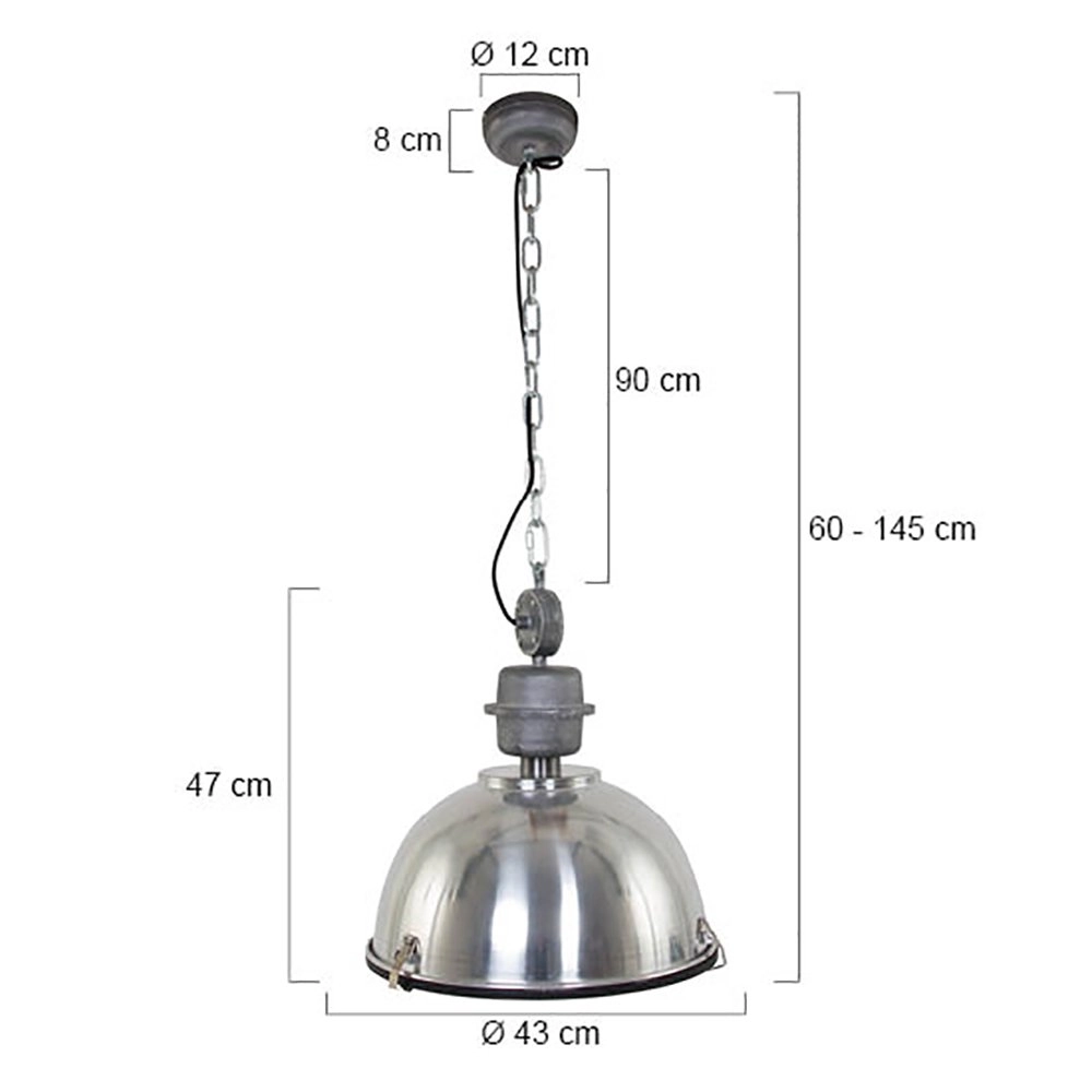 Hanglamp Bikkel metaalgrijs Steinhauer 8712746105179