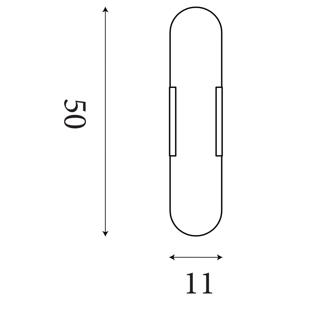 Wandlamp Opaline zwart 50cm Searchlight 5053423300764