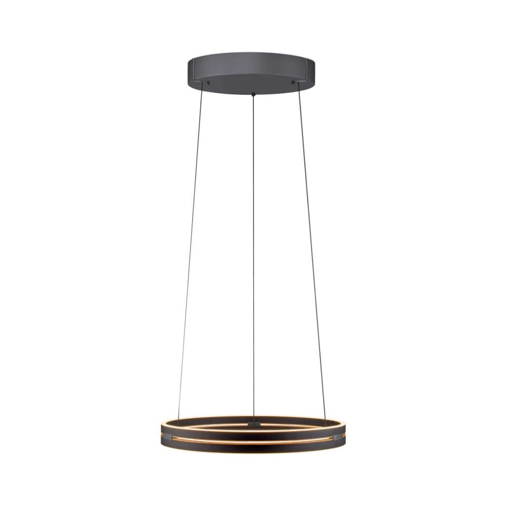Strakke hanglamp Pure E-Loop zwart