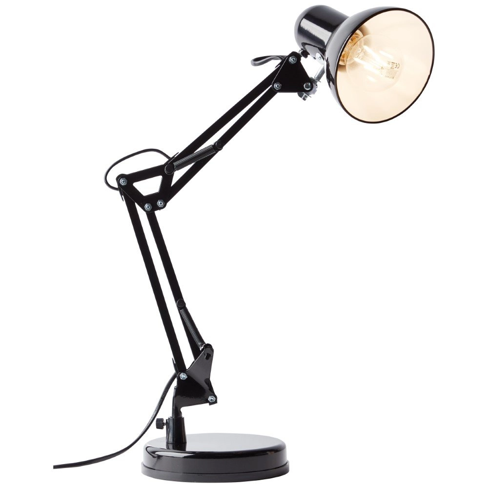 Glanzend zwarte bureaulamp Henry Brilliant 4004353102721