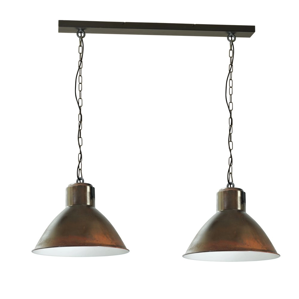 Landelijke eettafellamp Industria 2x44