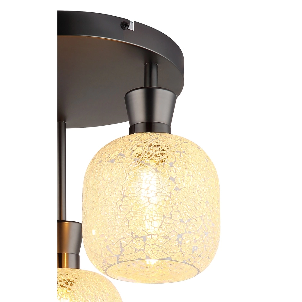 3-lichts plafondlamp Brokana gunmetal Globo 9007371572465