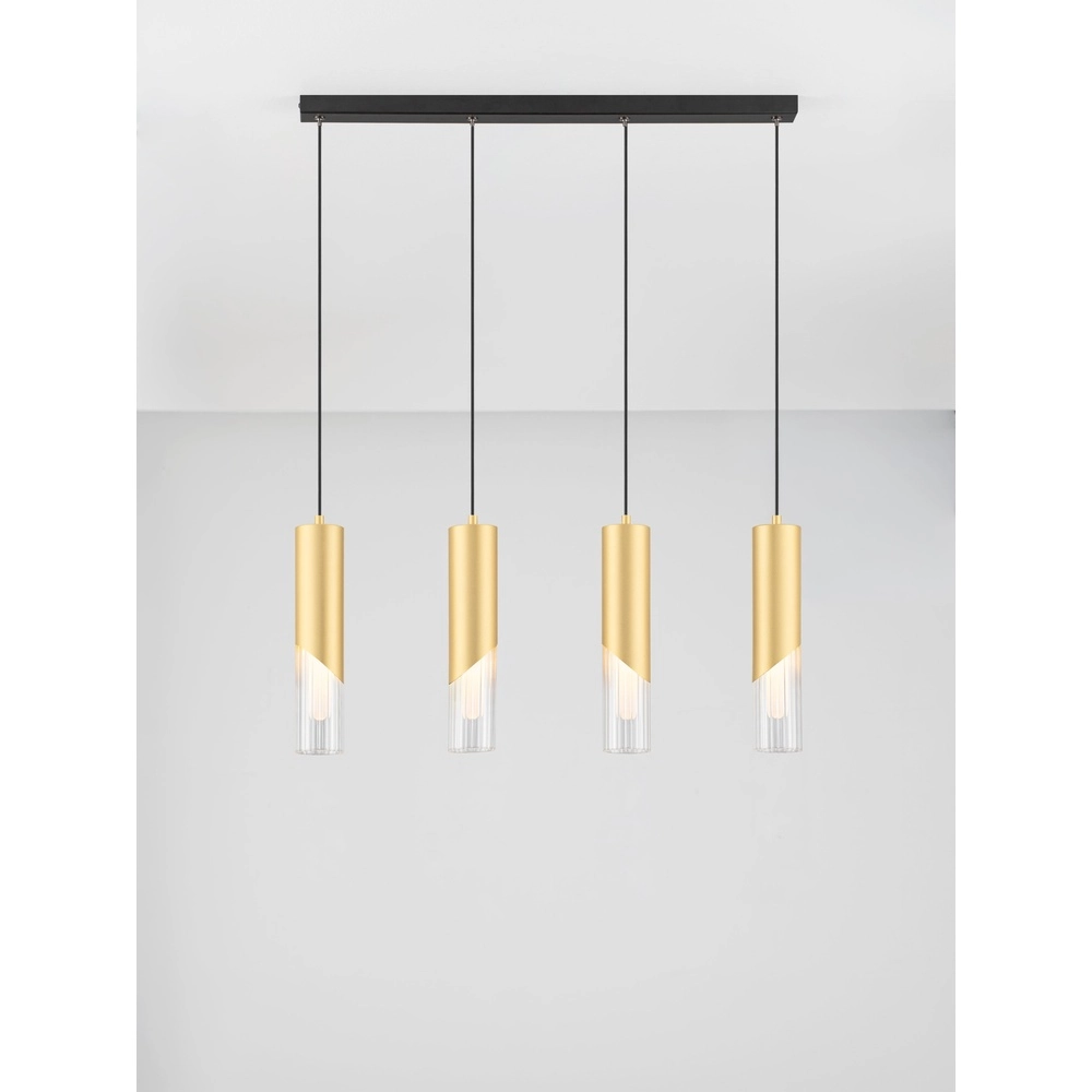 Design hanglamp Modesto 4-lichts goud Lyora 5212063501461