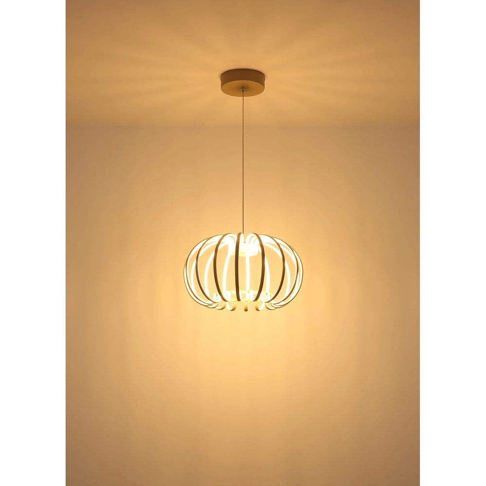 Hanglamp Ribbon zand bruin Globo 9007371578306