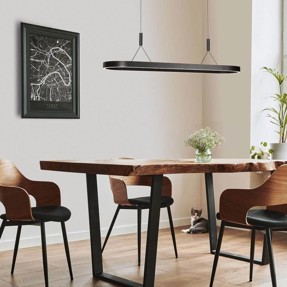 Moderne hanglamp Mykty zwart ovaal Steinhauer 8712746178227