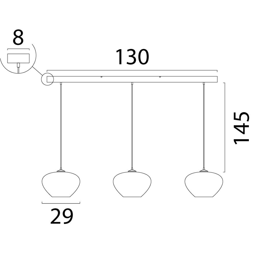 3-lichts hanglamp Cartone met Ø29 Think Paper kappen Masterlight 8718121396712